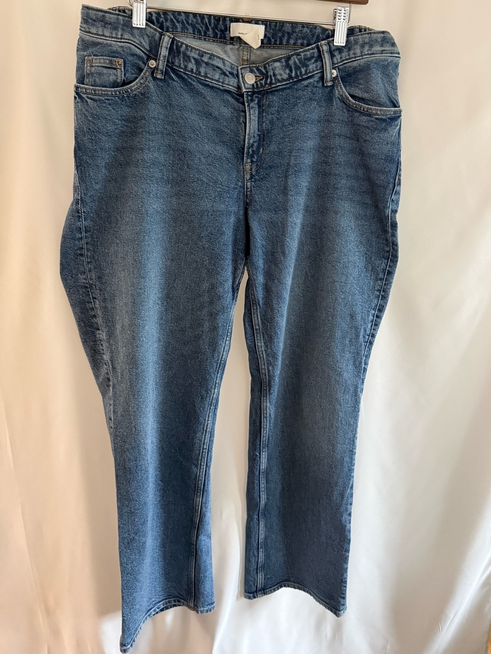 H&M Maternity Straight-Leg Jeans in Medium Blue